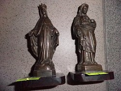 bronzov� so�ky: Kristus a Panna Marie 